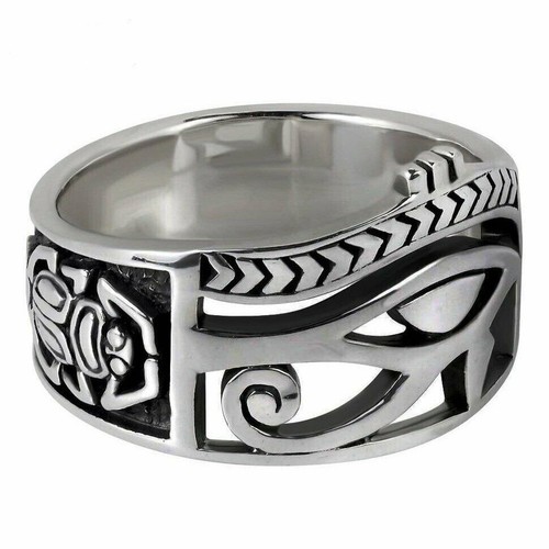 Mens egyptian ankh scarab eye - mens,