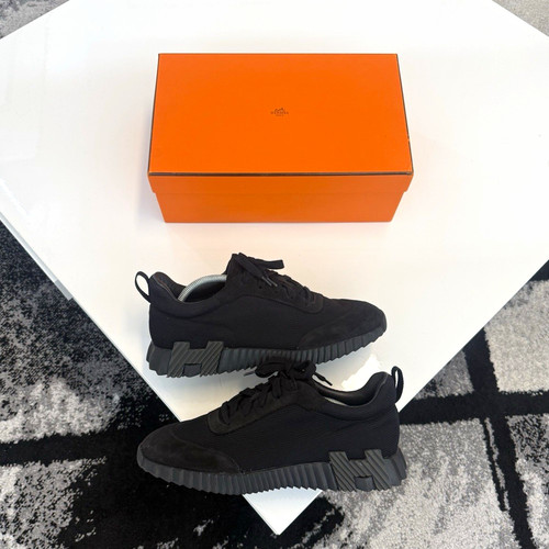 Hermès men black low top - black,