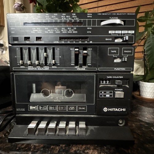 Vtg hitachi trk 9005h boombox - vtg, trk-9005h