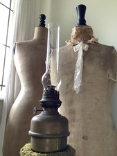 ~Wonderful Antique Brass Oil Lamp~