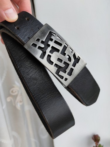 Vintage energie leather belt - leather,