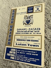 1967 FAIRS CUP FINAL 2 Leg LEEDS UNITED UTD V DINAMO ZAGREB FOOTBALL PROGRAMME