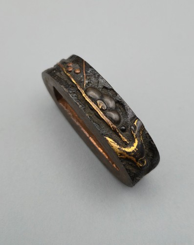 Antique japanese fuchi shakudo - antique,
