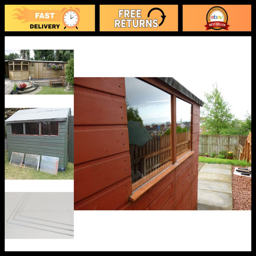 Clear acrylic shed windows - clear,