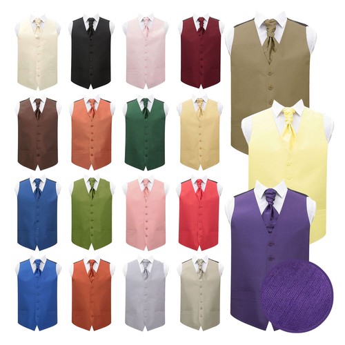 Mens waistcoat cravat set - mens,