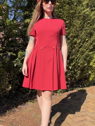 Vintage 1960s mini dress red - 1960s,