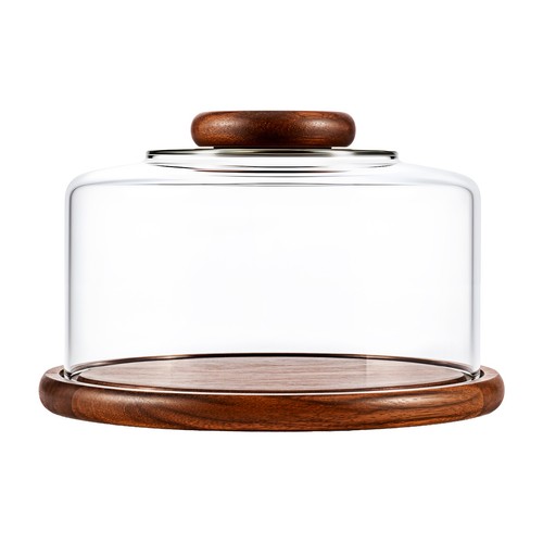 Glass dome cake stand - glass,