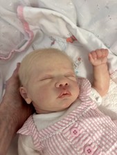 GUDRUN LEGLER *ROMY* 19 Inch Reborn Baby Girl Full Limbs Blonde Hair Asleep