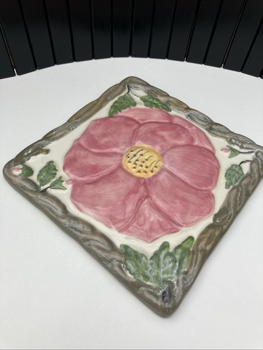 Vintage ceramic pottery tile - vintage,