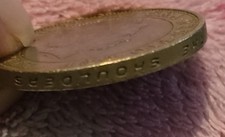 1998 £2 Coin With Errors Writing Upside Down And Dots Both On Silver And Gold