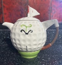 Vintage Tony Wood Studio Golf Ball Tea Pot