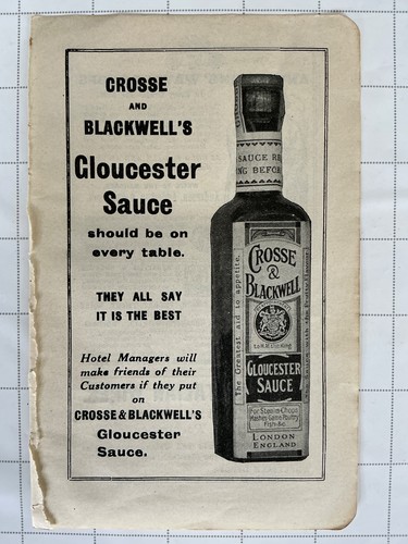 Gloucester sauce 1921 - sauce,