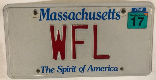 Vanity wfl license plate - license,
