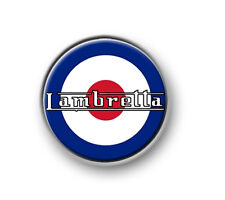 LAMBRETTA / 1” / 25mm pin button / badge / MOD / scooters / sixties / novelty