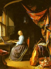 Dou Gerrit a Woman Playing a