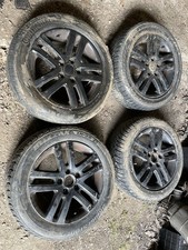 VW Volkswagen 16” Golf Alloy Wheels Tyres Black 5x112 5 Spoke Mk5 GTI Passat