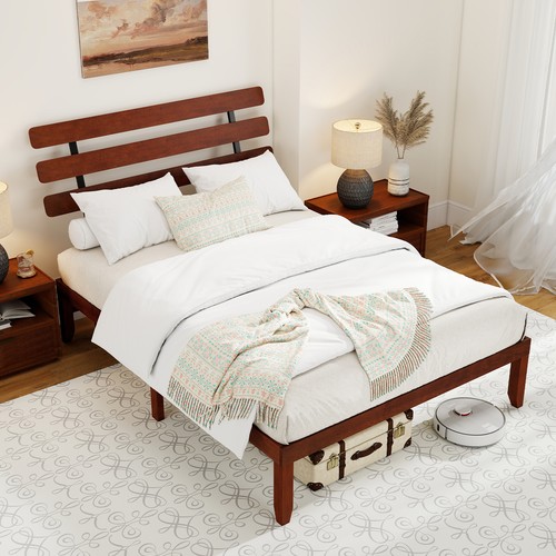 King size bed - bed, solid