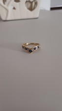 9k Yellow Gold Sapphire And