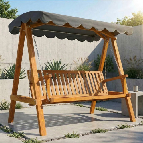 Wooden garden swing bench - wooden,