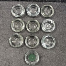10 x Glass Clear Tea Light