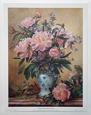 Peonies in a Blue and White