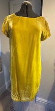 TOAST gorgeous yellow velvet lined tunic dress, pre-loved in great condition