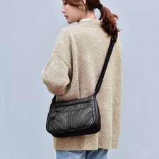 Women's Ladies Multi Pocket Messenger Bag Handbag Cross Body Bags Shoulder Bag