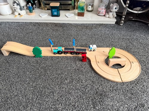 Wooden railway road track - railway,