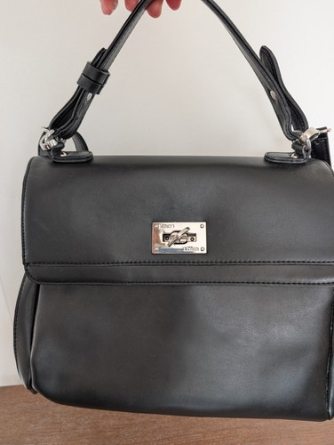 Credi black leather bag - black,