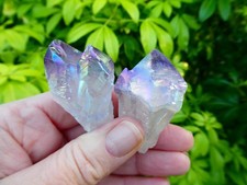 2 Large Chunky Aura Amethyst