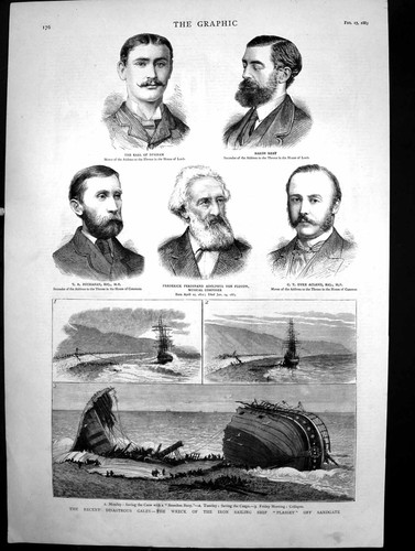 Old print wreck - iron, sailing