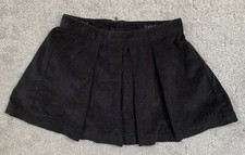 Gap Girls Black Corded Skirt with Adjustable Waist and Zipper 5-6 Years