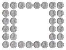 32 French Rulers Cast Plaster