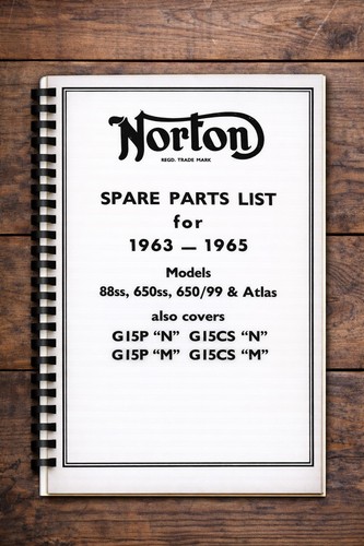 Norton 1963 1970 parts book - norton,