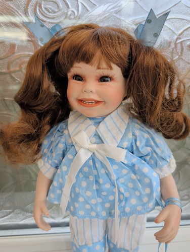 Porcelain girl doll julie - porcelain,
