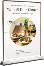 A5 LED Light Box Menu Display – USB Rechargeable, Double Sided Table Sign with 2