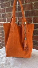 Orange Suede Leather Large