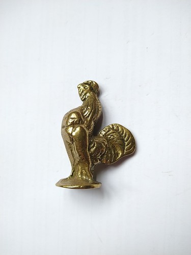 Cockerel brass figure ornament - cockerel,
