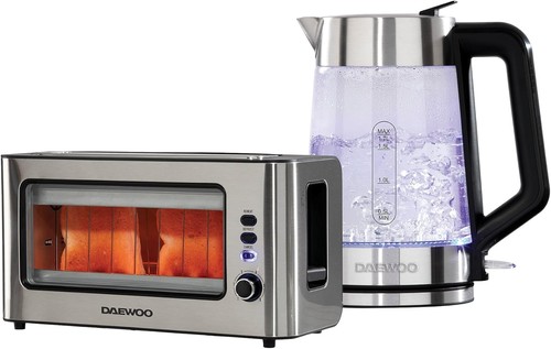 Daewoo glass toaster kettle - &,