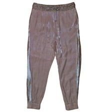 ZARA BASIC Trousers Metallic