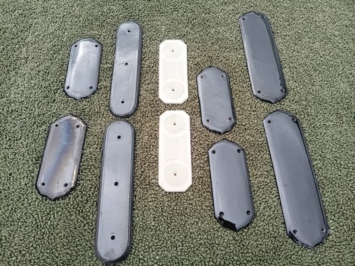 Vintage porcelain door plates - vintage,