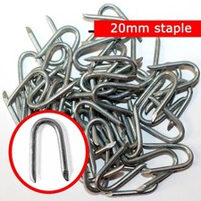 Galvanised U Nails 20mm Netting Fencing Staples Chicken Wire Mesh Fences