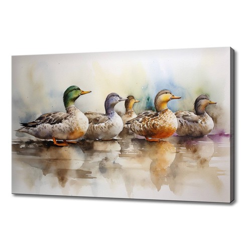 Wild ducks art print - ducks,