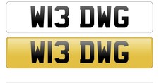 Private plate w13 - private, on