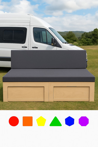 Custom camper van - camper, cushions