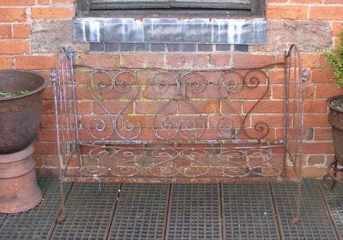 Antique french iron cot - antique,