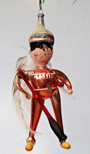 Vintage glass indian chief - chief, w