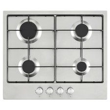 Cookology Gas Hob 4 Burner 60cm with Auto Ignite - Stainless Steel GH601SS