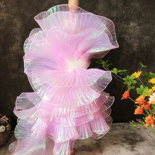 Ruffled organza trim pleated - trim,