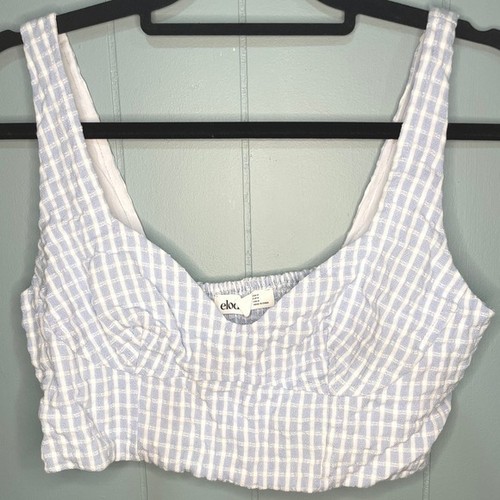Elodie blue white gingham - blue,